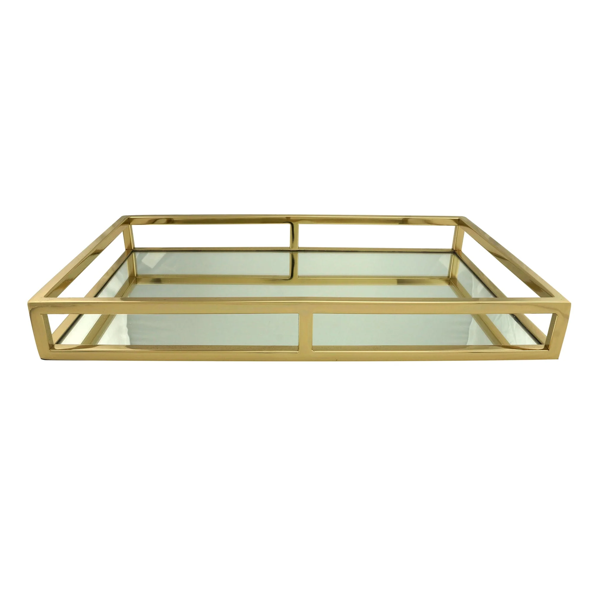 Bandeja Espelhada Aço Inox Dourado 41cm x 26cm x 5cm - Image 13