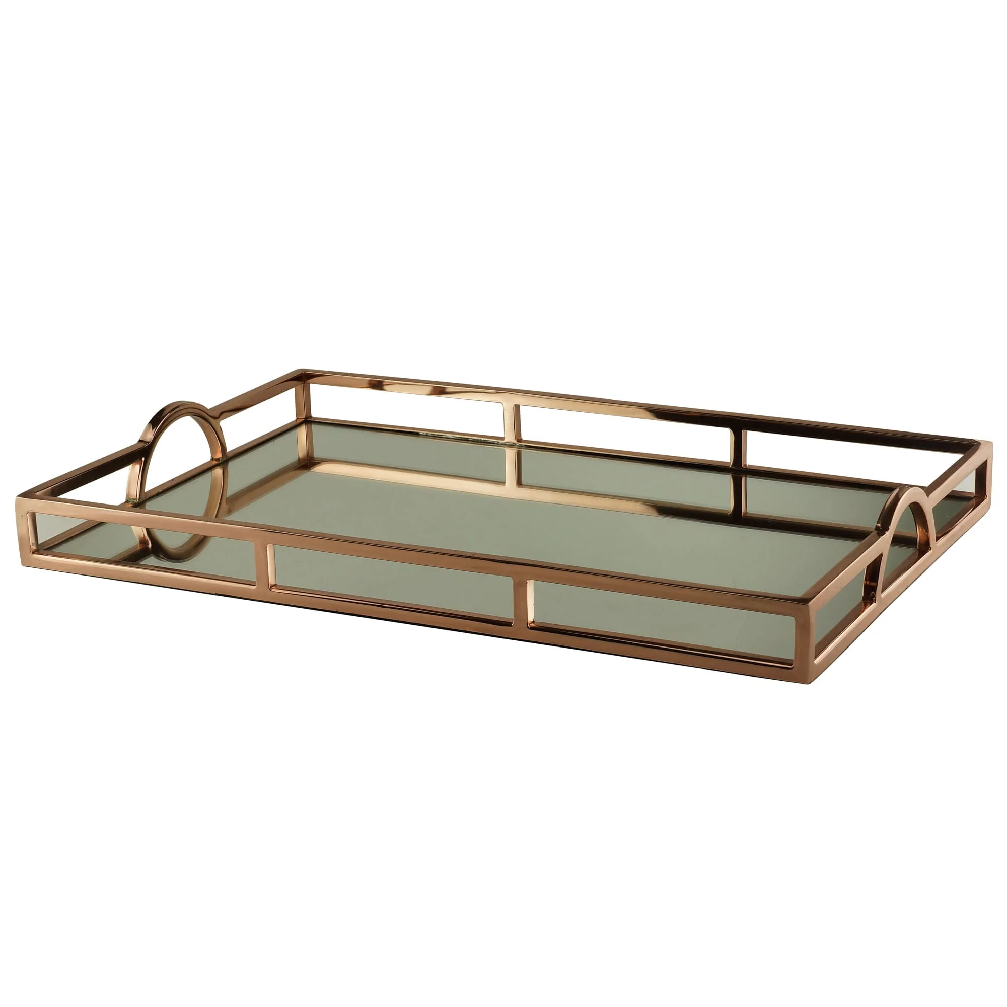 Bandeja Espelhada Aço Inox Rose Gold 41cm - Image 4
