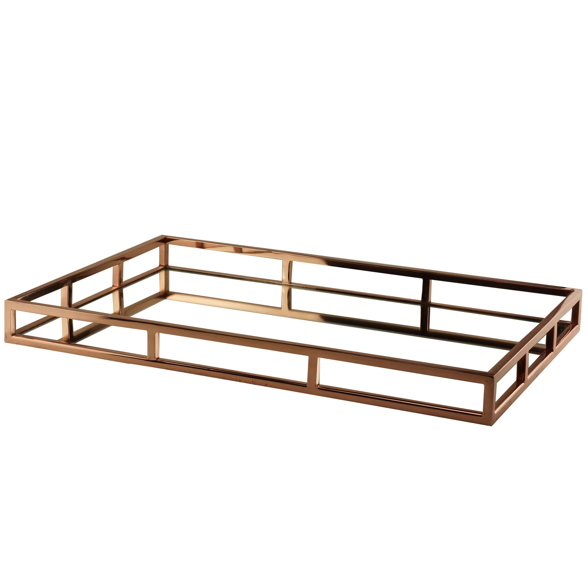 Bandeja Espelhada em Aço Inox Rose Gold 56cm - Image 3