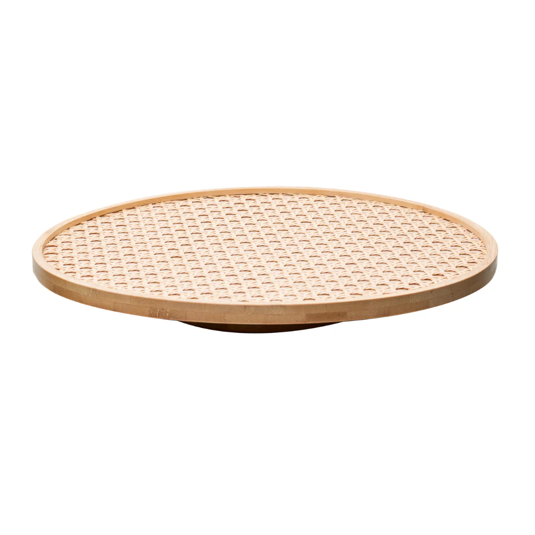 Bandeja Giratória de Bambu com Fundo de Treliça 30cm - Image 3