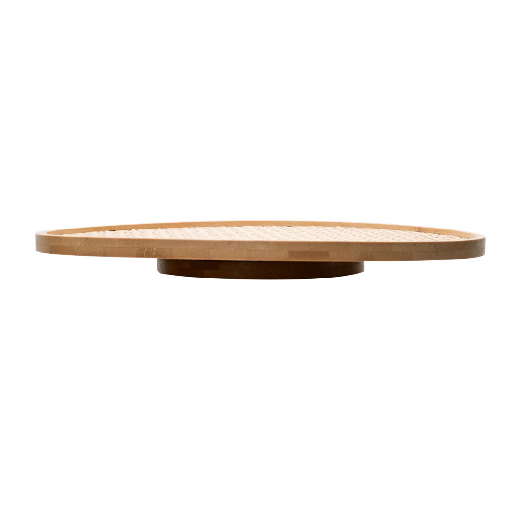 Bandeja Giratória de Bambu com Fundo de Treliça 30cm - Image 5