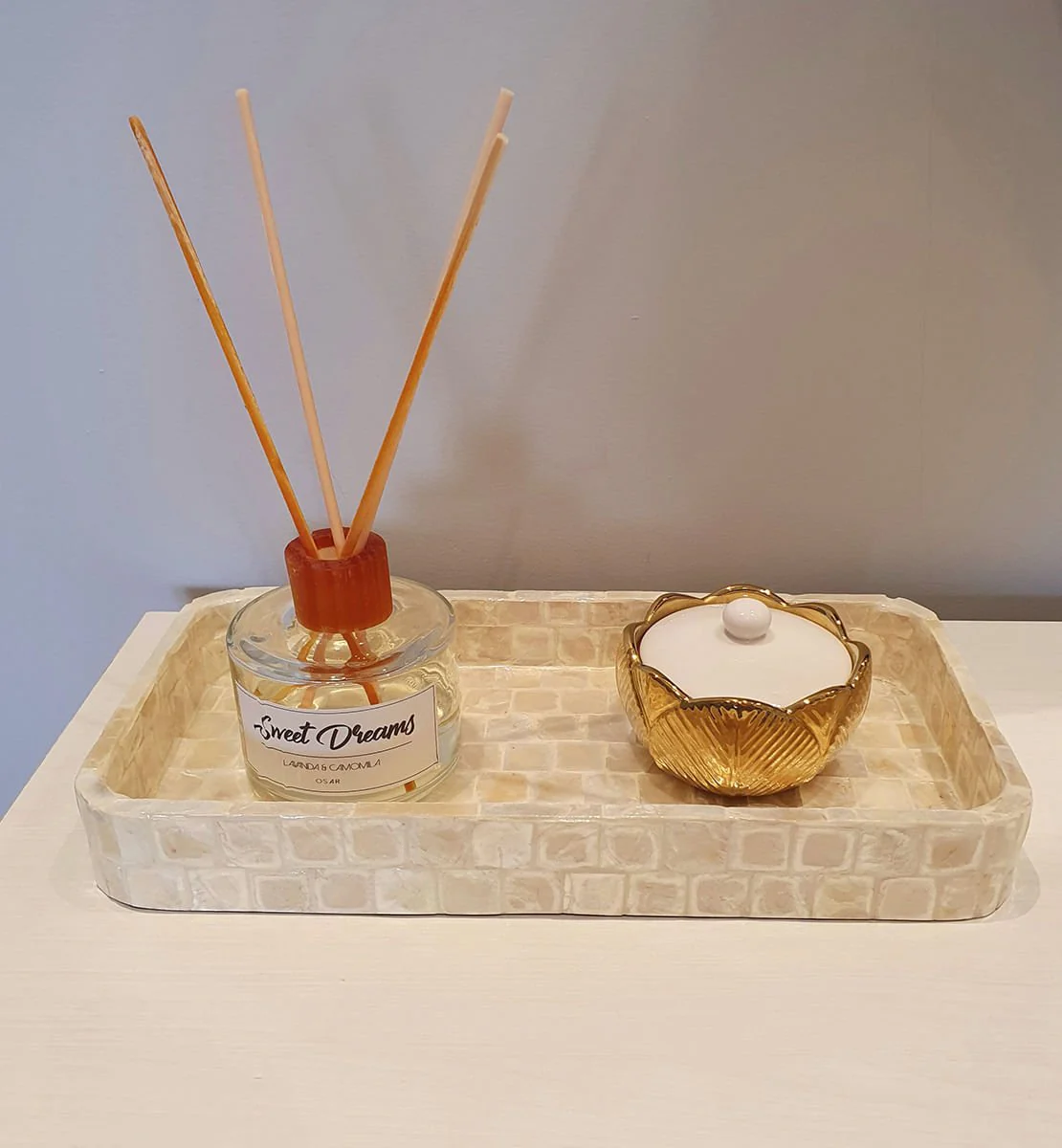 Bandeja Madrepérola M 32cm x 16cm x 4cm