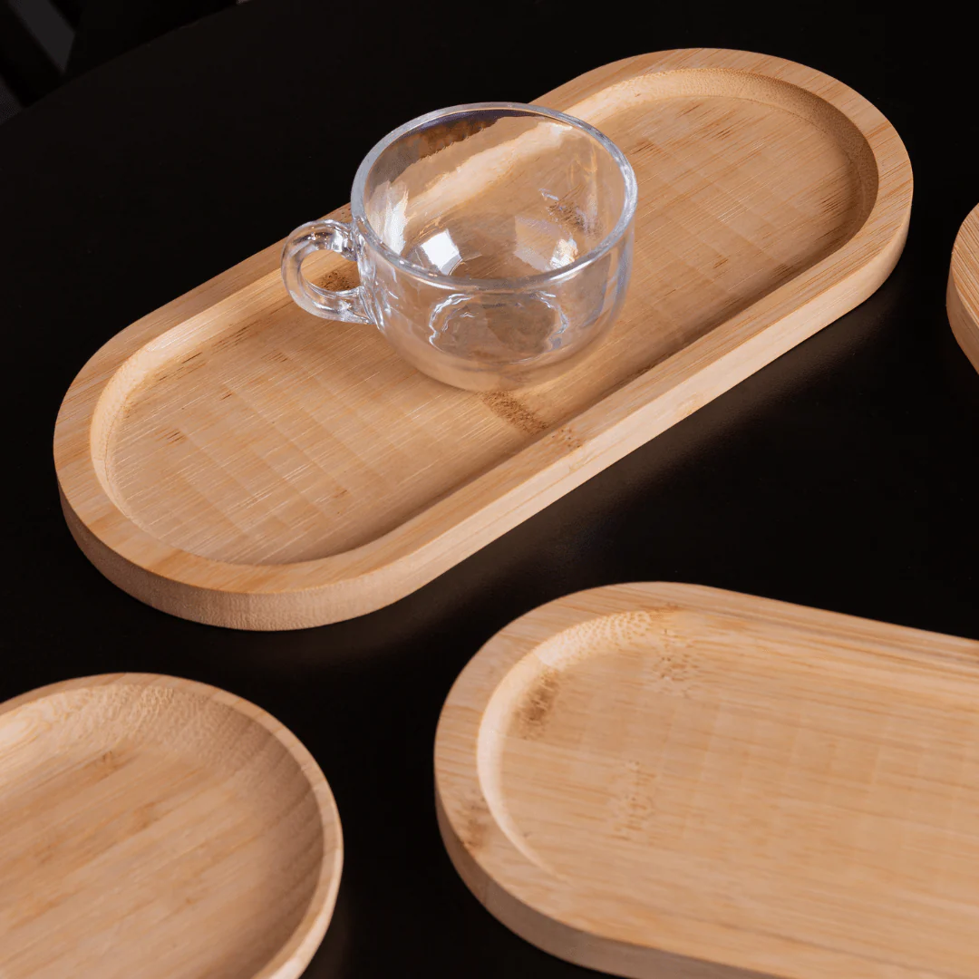 Bandeja Oval de Bambu Nature 20cm - Image 3