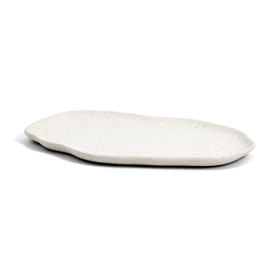 Bandeja Oval em Cerâmica Branca 30cm - Image 2