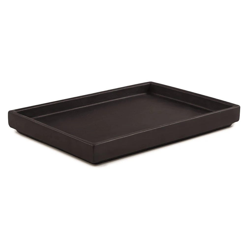 Bandeja Preta Luxo em Cimento - 4 x 34 x 24 cm