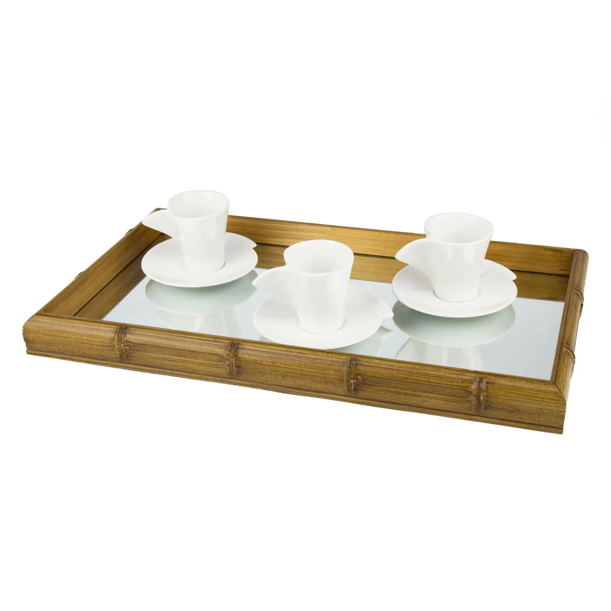 Bandeja Retangular de Bambu com Espelho 55cm - Image 3