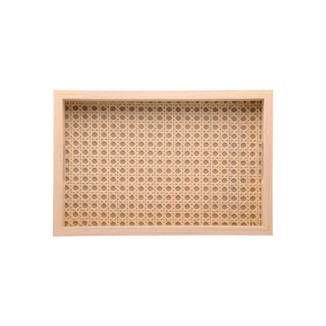Bandeja Retangular de MDF com Fundo Vidro Trelica 30cm - Image 7