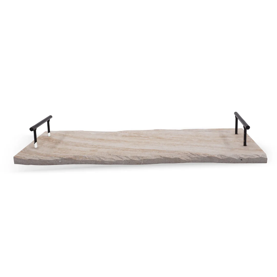 Bandeja Rustica em Metal e Madeira 40cm - Image 3