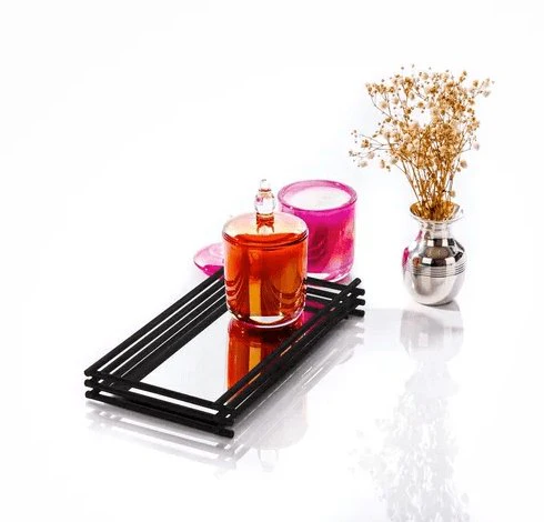 Bandeja Wire Com Espelho Preto Fosco Black Matte 10m x 20cm