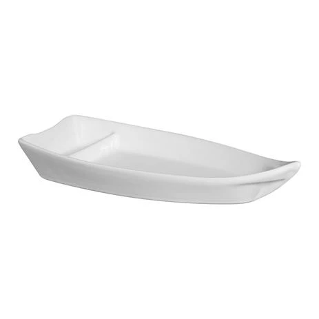 Barco Sushi Grande com Divisão Branco - Image 5
