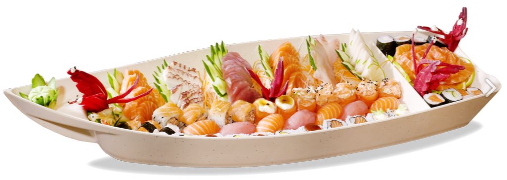 Barco Sushi Grande com Divisão Branco - Image 6