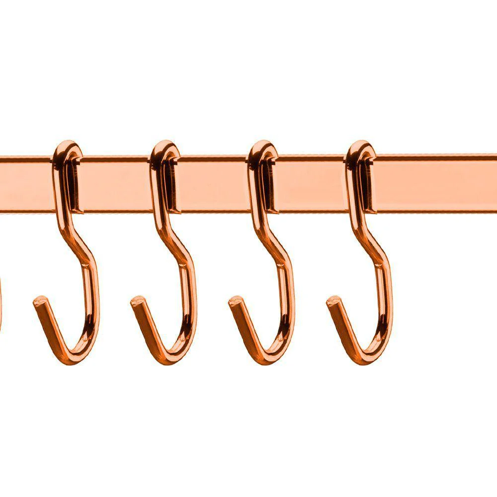 Barra De Cozinha 30 Cm Porta Utensílios 6 Ganchos Rose Gold - Image 4