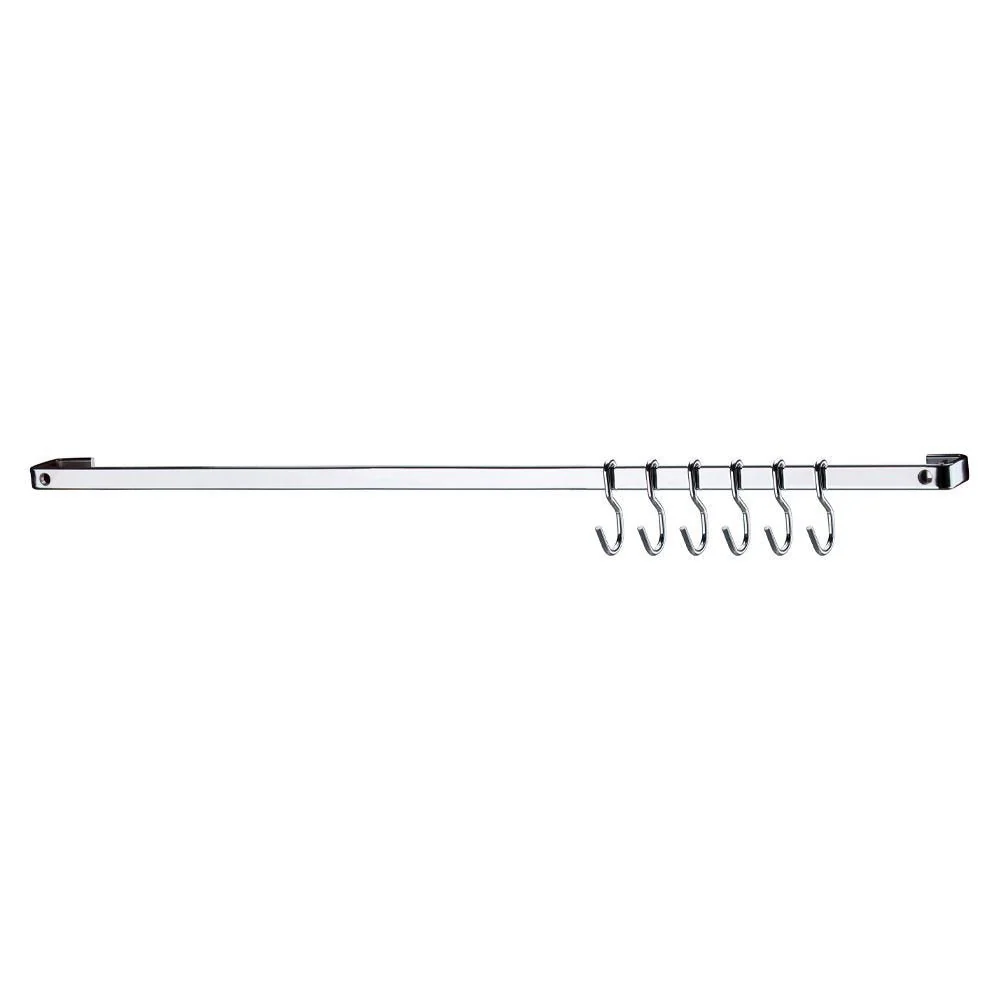 Barra de Piatina 45cm com 6 Ganchos Cromada