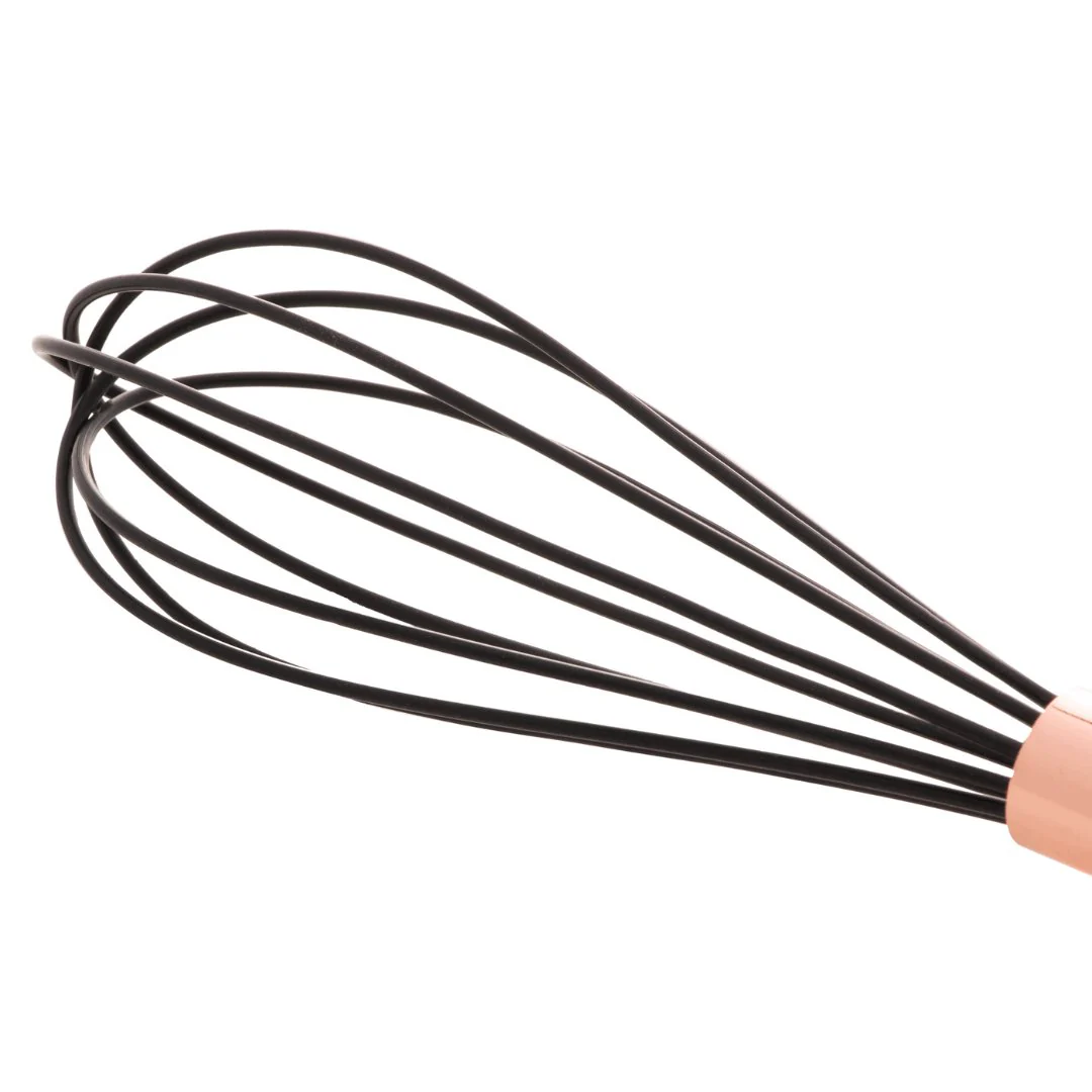 Batedor de Ovos Nylon Preto com Cabo de Aço Inox Rose Gold - 26,5cm - Image 6