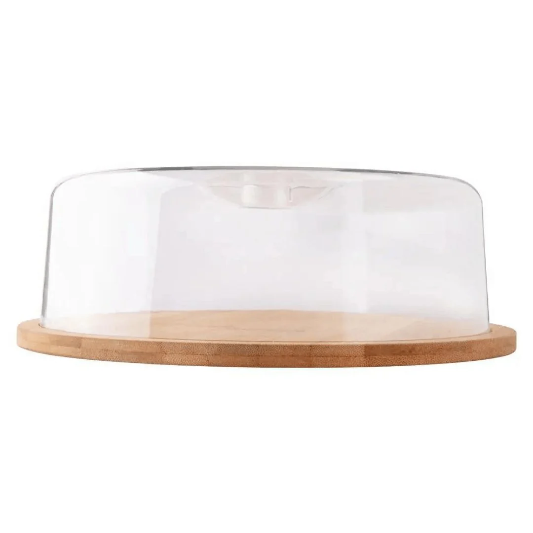 Boleira de Bambu com Tampa de Acrílico 28cm - Image 3