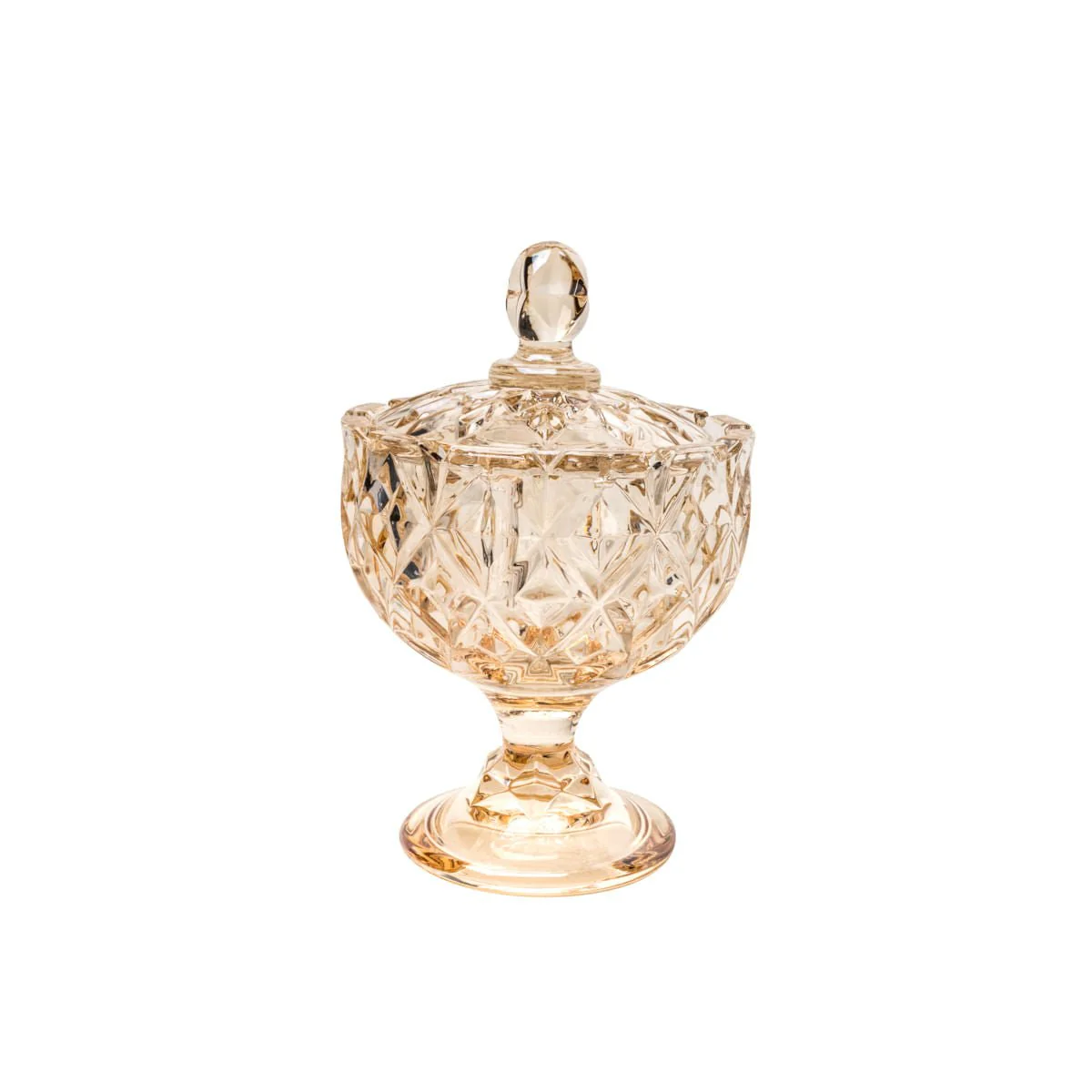 Bomboniere Potiche Cristal de Chumbo Âmbar 14cm - Image 2