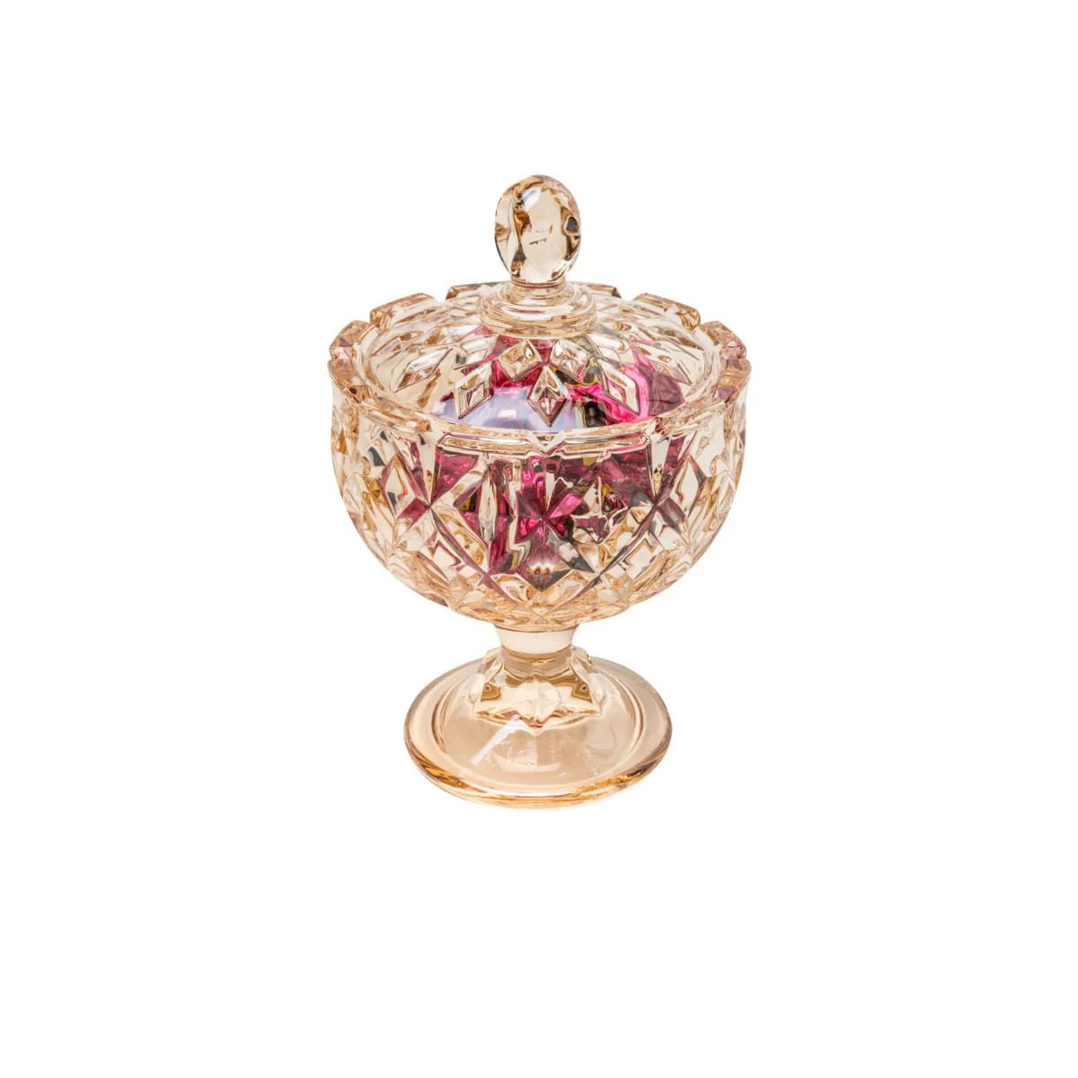 Bomboniere Potiche Cristal de Chumbo Âmbar 14cm - Image 3