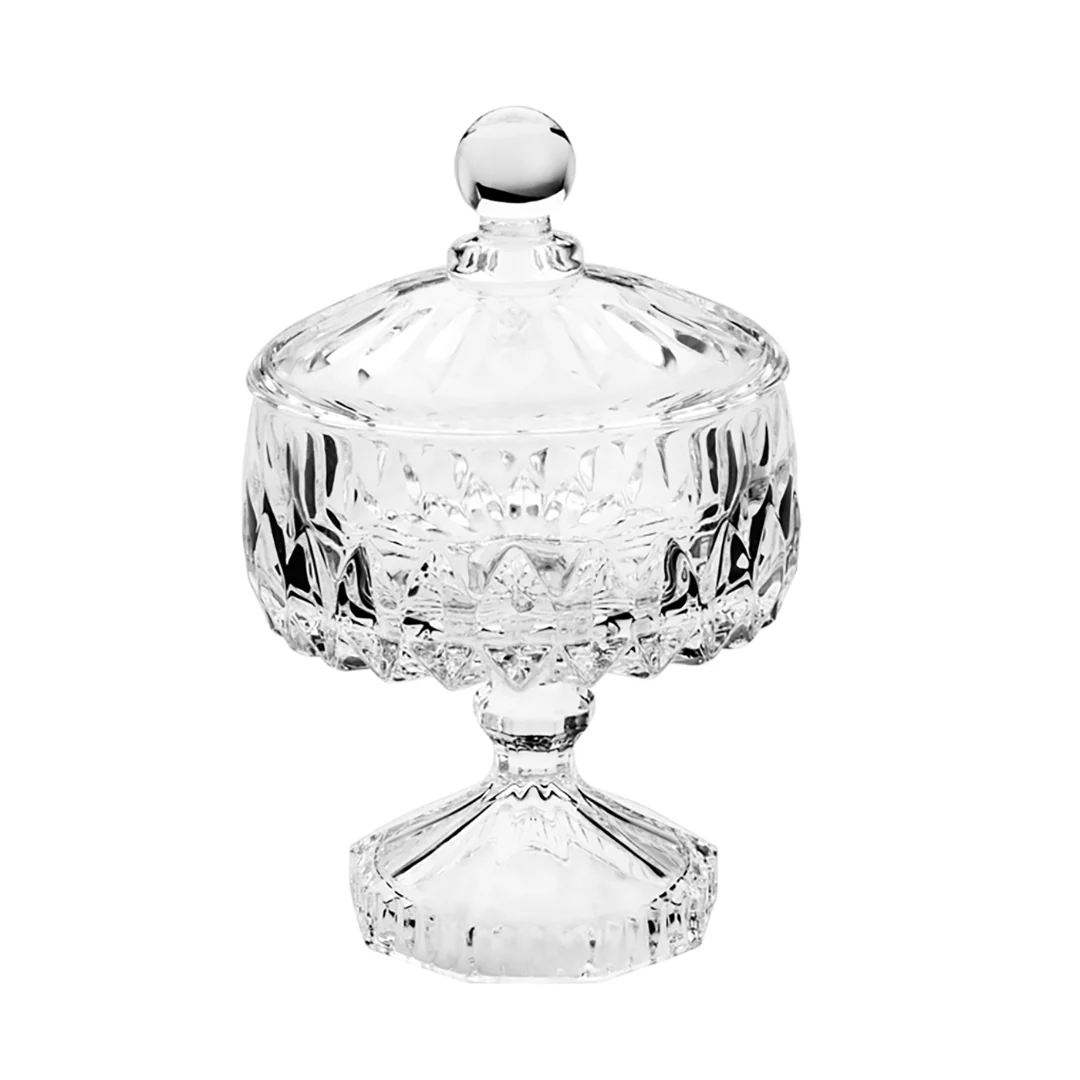 Bomboniere Potiche Louise de Cristal com Pé 18cm - Image 2