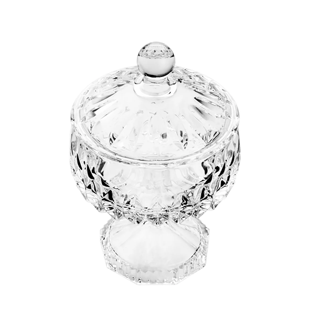 Bomboniere Potiche Louise de Cristal com Pé 18cm - Image 3
