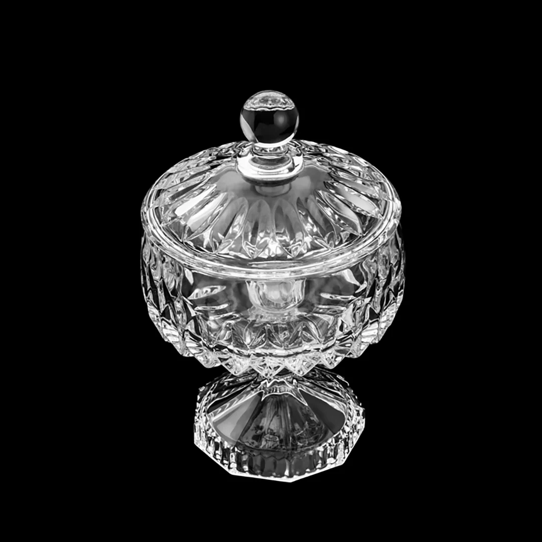 Bomboniere Potiche Louise de Cristal com Pé 18cm - Image 4