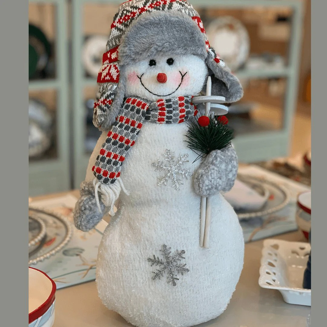 Boneco de Neve Decorativo com Gorro e Cachecol sem Pés 40cm - Image 2