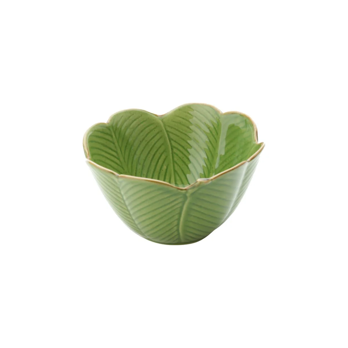 Bowl Centro de Mesa Decorativo de Ceramica Banana Leaf Verde 16cm - Image 3