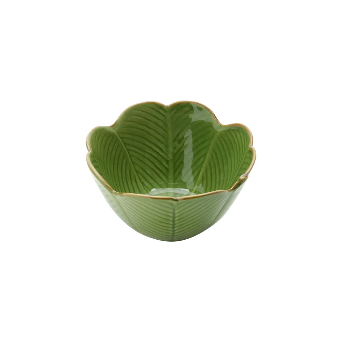 Bowl Centro de Mesa Decorativo de Ceramica Banana Leaf Verde 16cm - Image 4