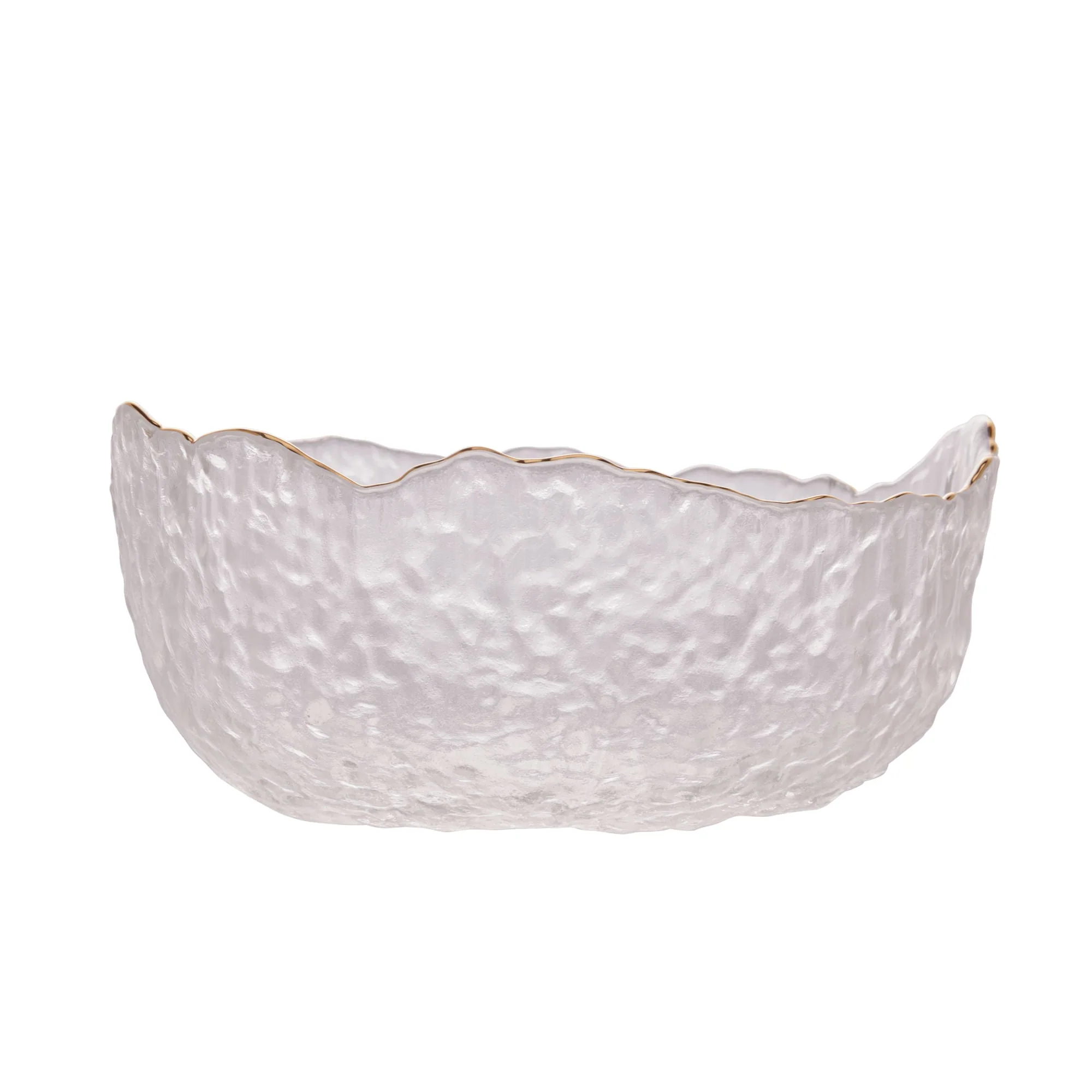 Bowl Cristal de Chumbo Martelado com Borda Dourado Taj 19cm - Image 11