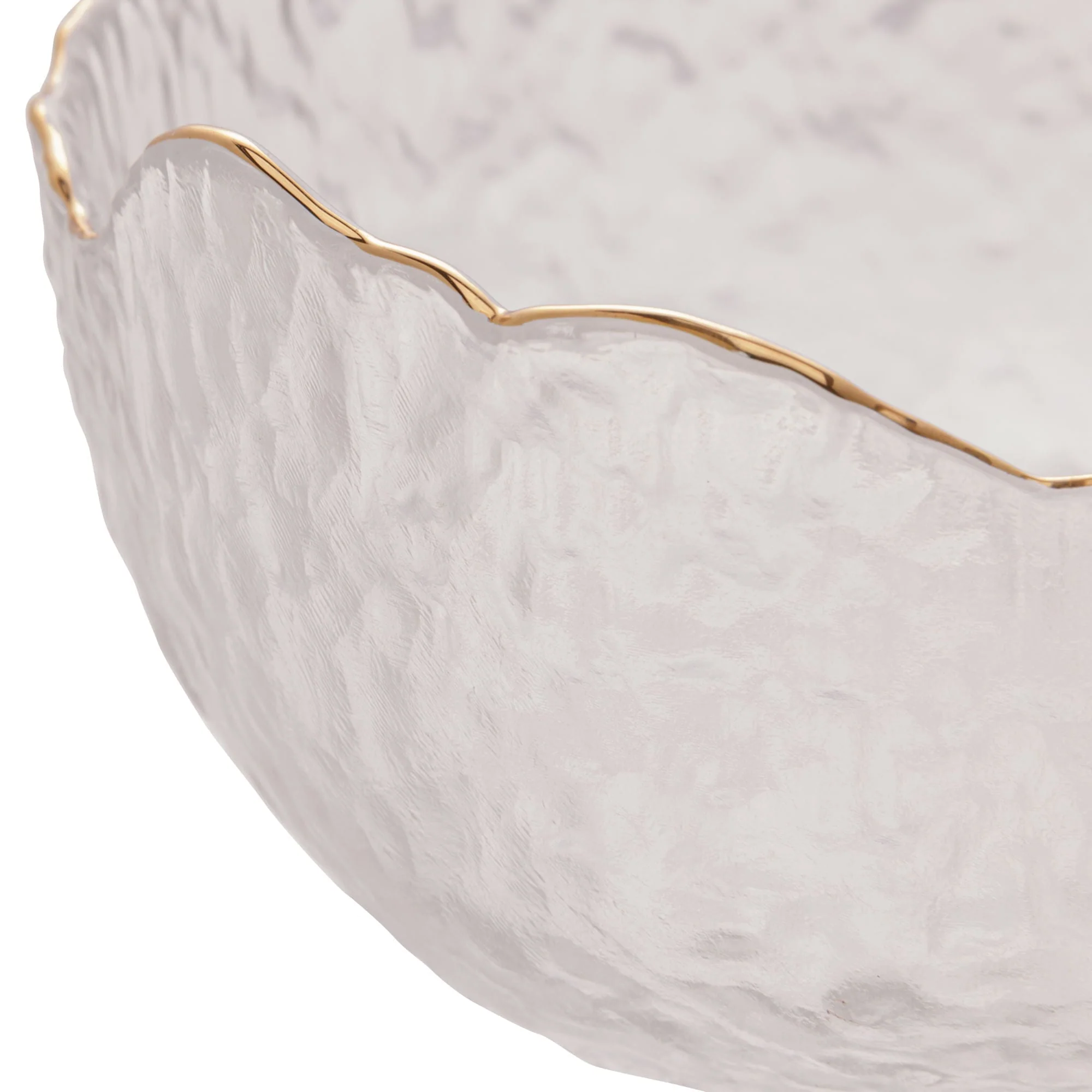 Bowl Cristal de Chumbo Martelado com Borda Dourado Taj 19cm - Image 13