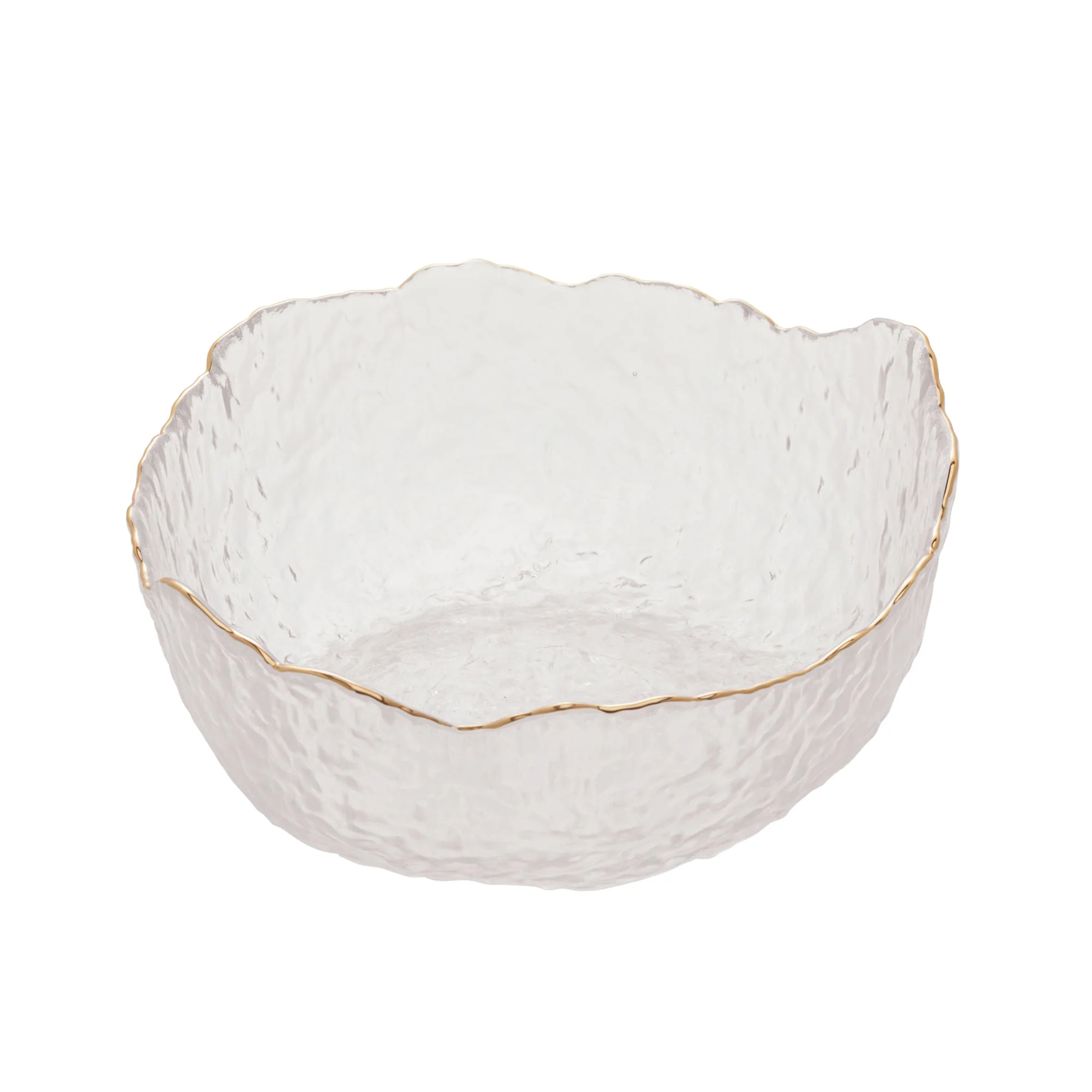 Bowl Cristal de Chumbo Martelado com Borda Dourado Taj 19cm - Image 9