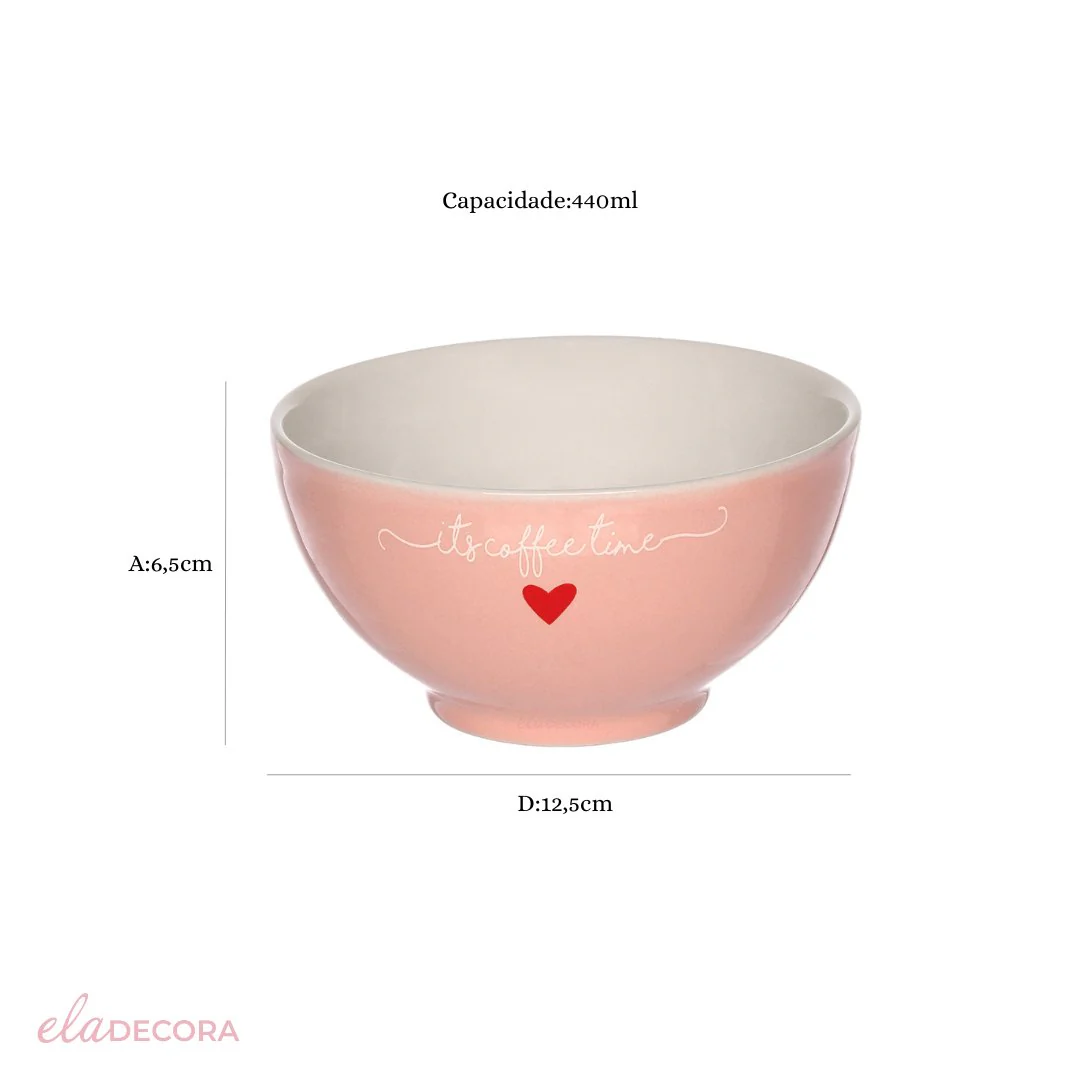 Bowl de Porcelana L'amour Rosa 440ml - Image 3