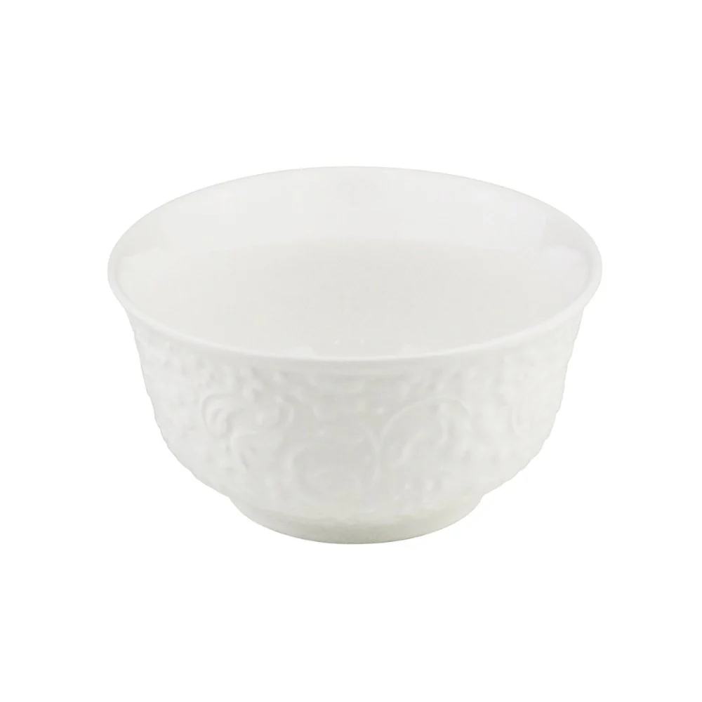 Bowl De Porcelana New Bone Flowers Branco 12,5 x 6,5 cm - Image 2