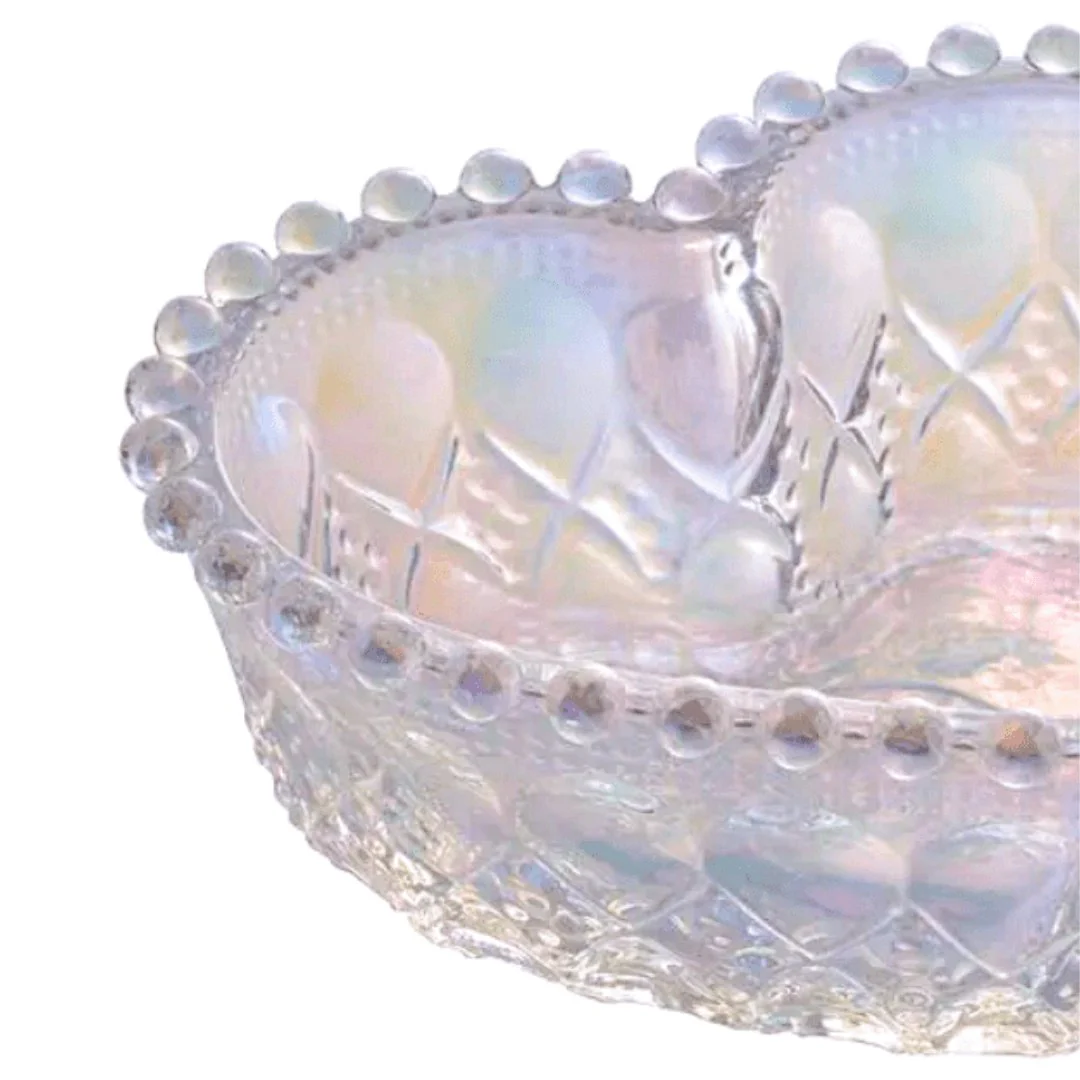 Bowl de Vidro Coração Balls Rainbow Furta-Cor Metalizado 13,5cm - Image 4