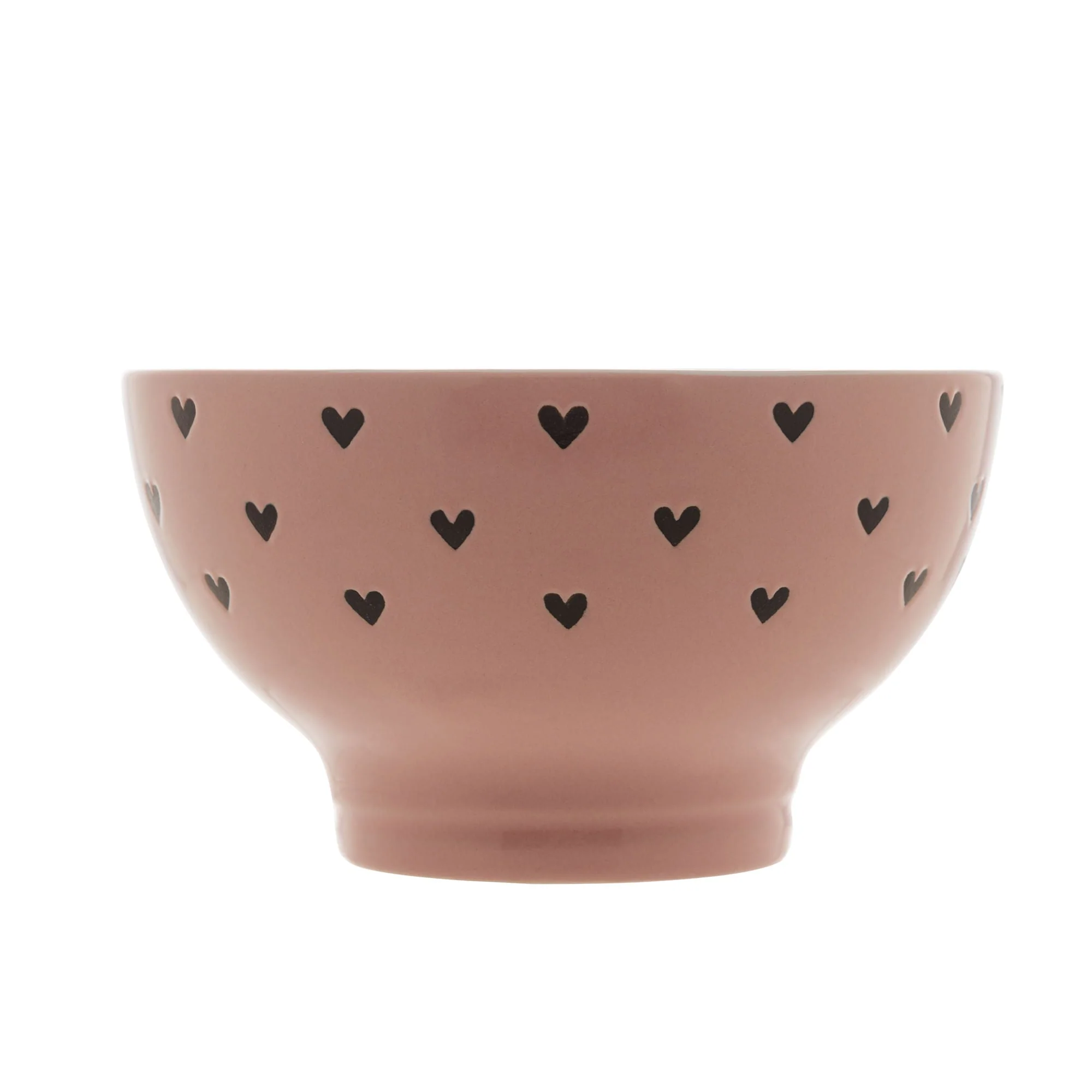 Bowl em Cerâmica Coração Rosa 13cm