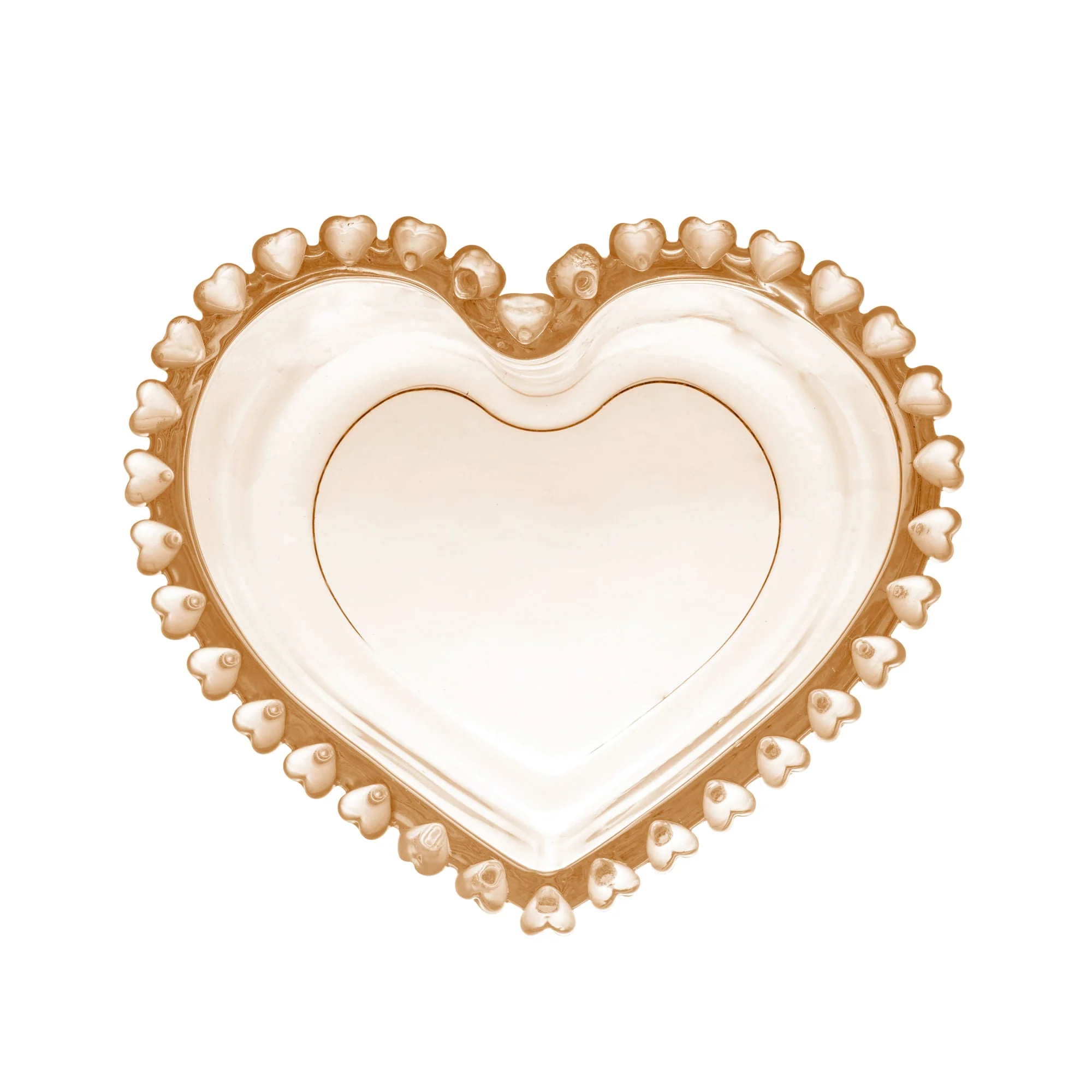 Bowl em Formato de Coração Âmbar Metalizado 13,5cm - Image 2