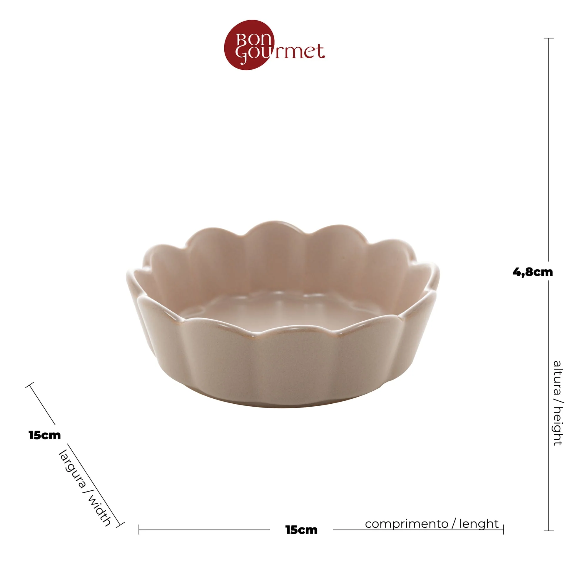 Bowl Flor Porcelana Nordica Cinza Matt - 15 cm - Image 5
