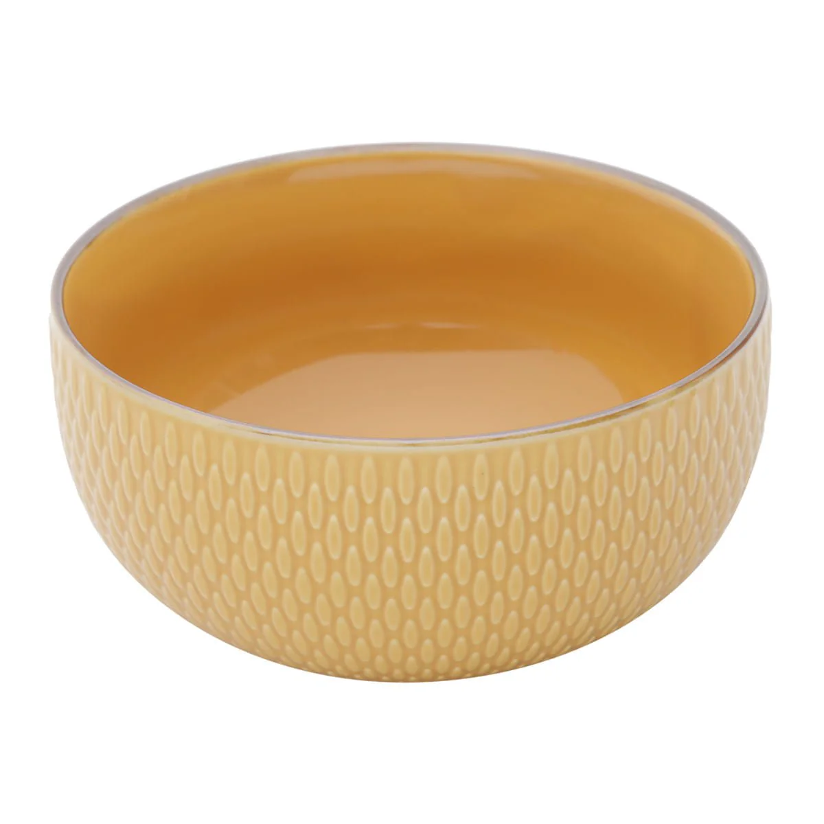 Bowl Porcelana Drops Amarelo com Detalhe Metalizado - 700ml - Image 3
