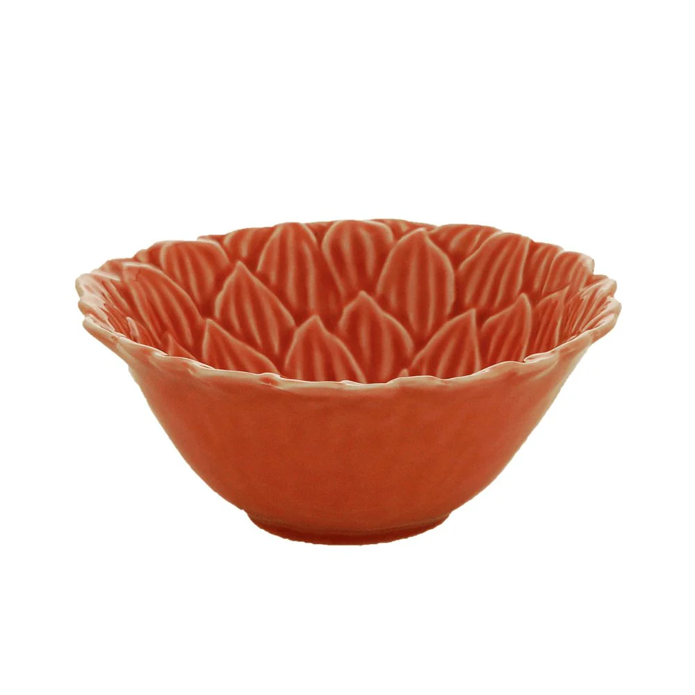 Bowl Porcelana Daisy Flor Coral - 14 cm