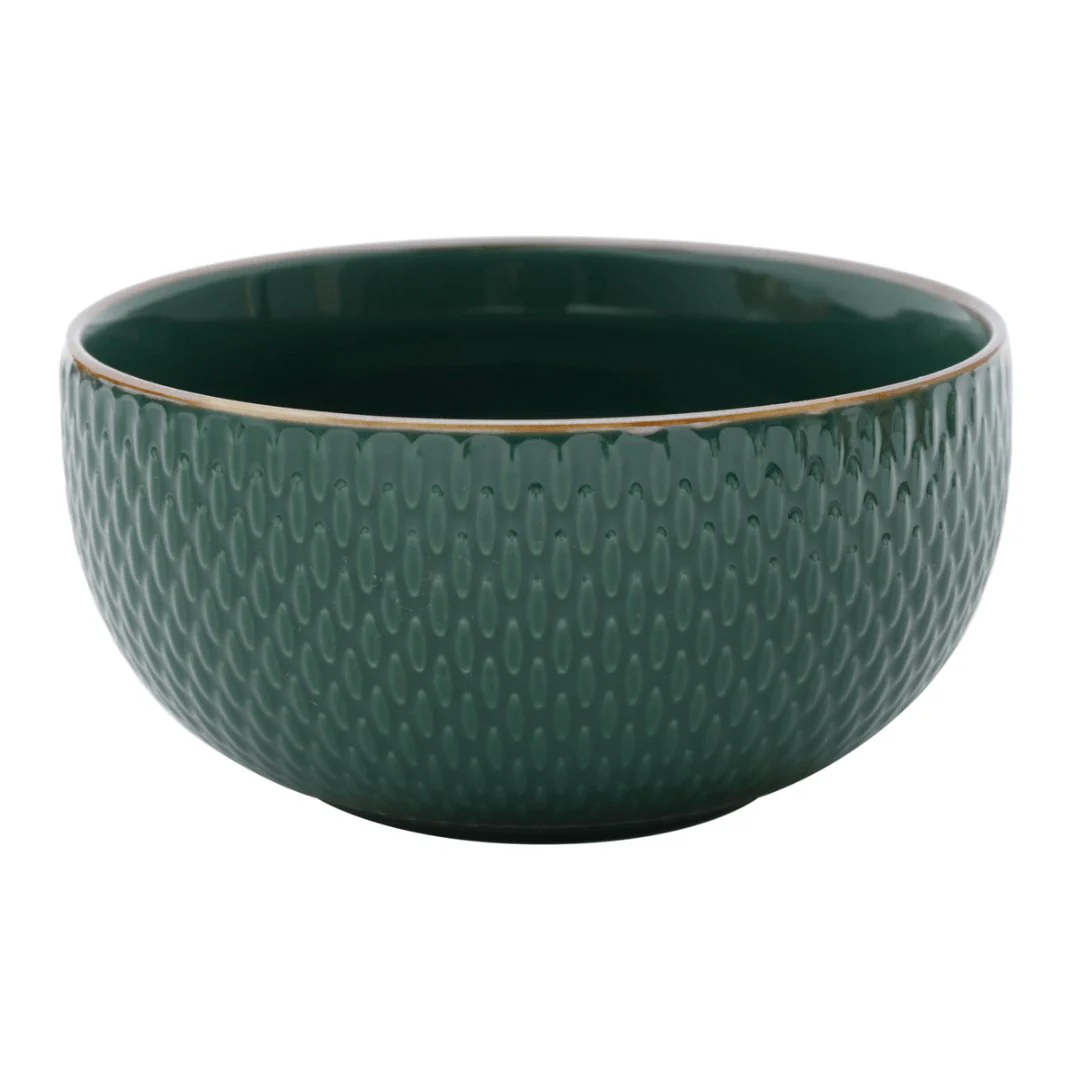 Bowl Porcelana Drops Verde com Detalhe Metalizado - 700ml - Image 6