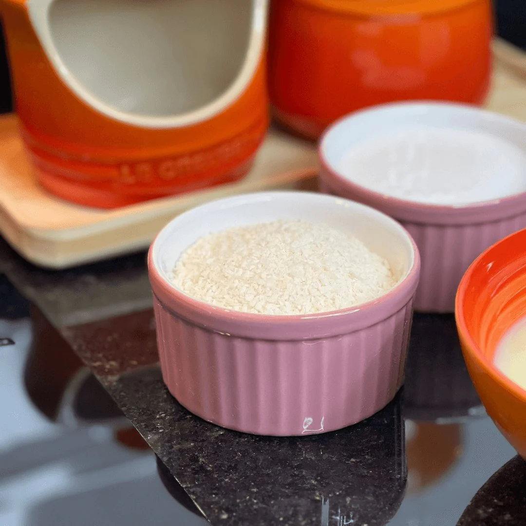 Bowl Ramequin de Porcelana Branco e Rosa 180ml - Image 3