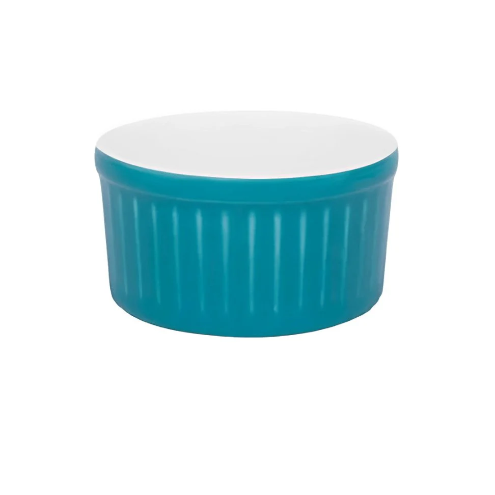 Bowl Ramequin de Porcelana Branco e Azul 180ml