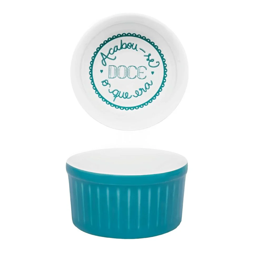 Bowl Ramequin de Porcelana Branco e Azul 180ml - Image 3