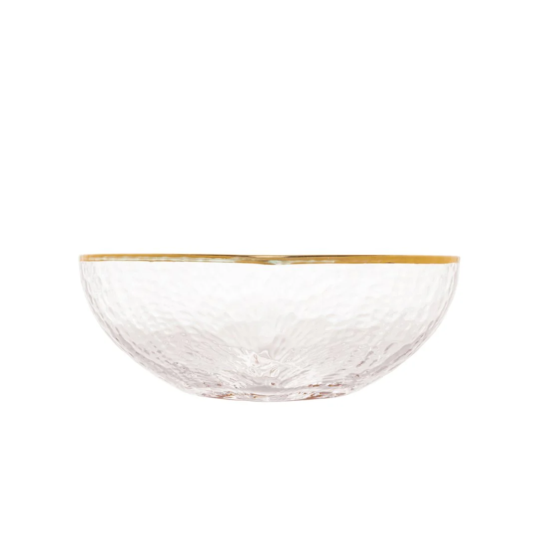Bowl Vidro Martelado Coração Fio de Ouro - 12cm - Image 12