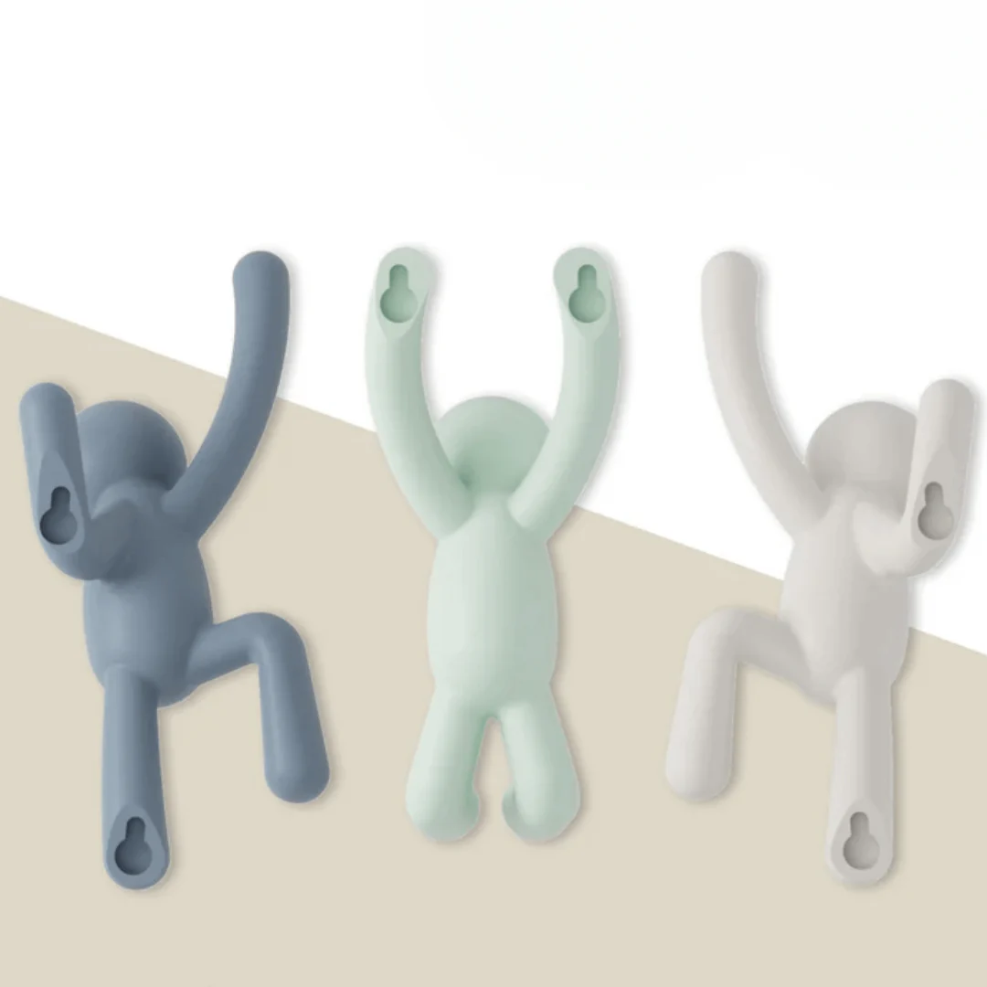 Buddy Conjunto Cabideiro Gancho de Parede Verde Azul e Branco - 3 Peças - Image 4