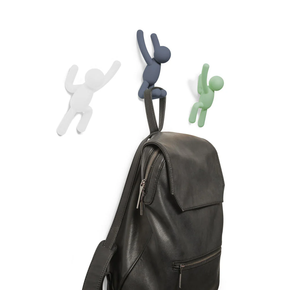 Buddy Conjunto Cabideiro Gancho de Parede Verde Azul e Branco - 3 Peças - Image 6