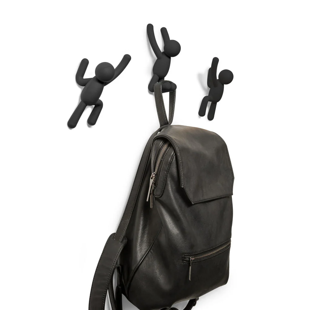 Buddy Conjunto Cabideiro Gancho de Parede Preto Umbra - 3 Peças - Image 6
