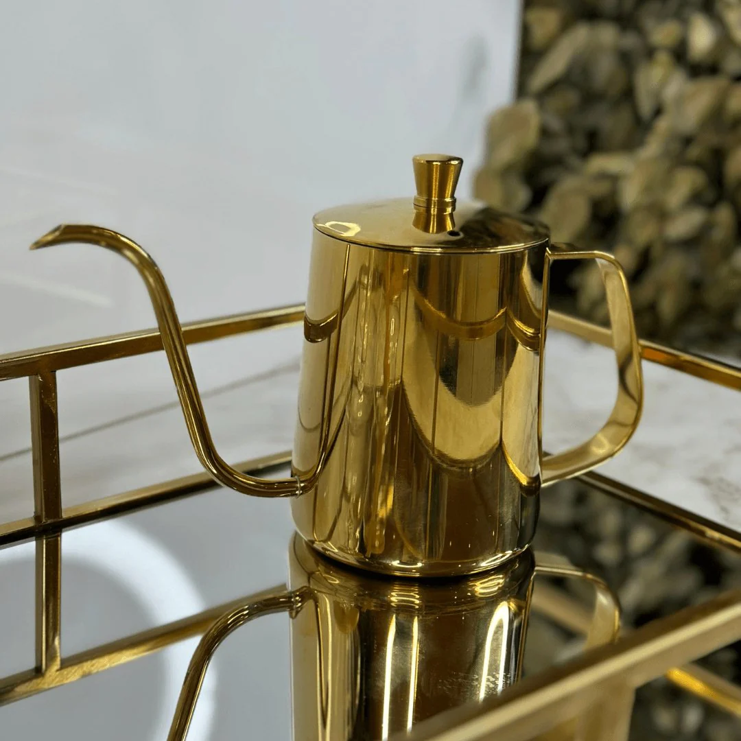 Bule Bico Fino em Aço Inox Dourado 600ml - Image 2