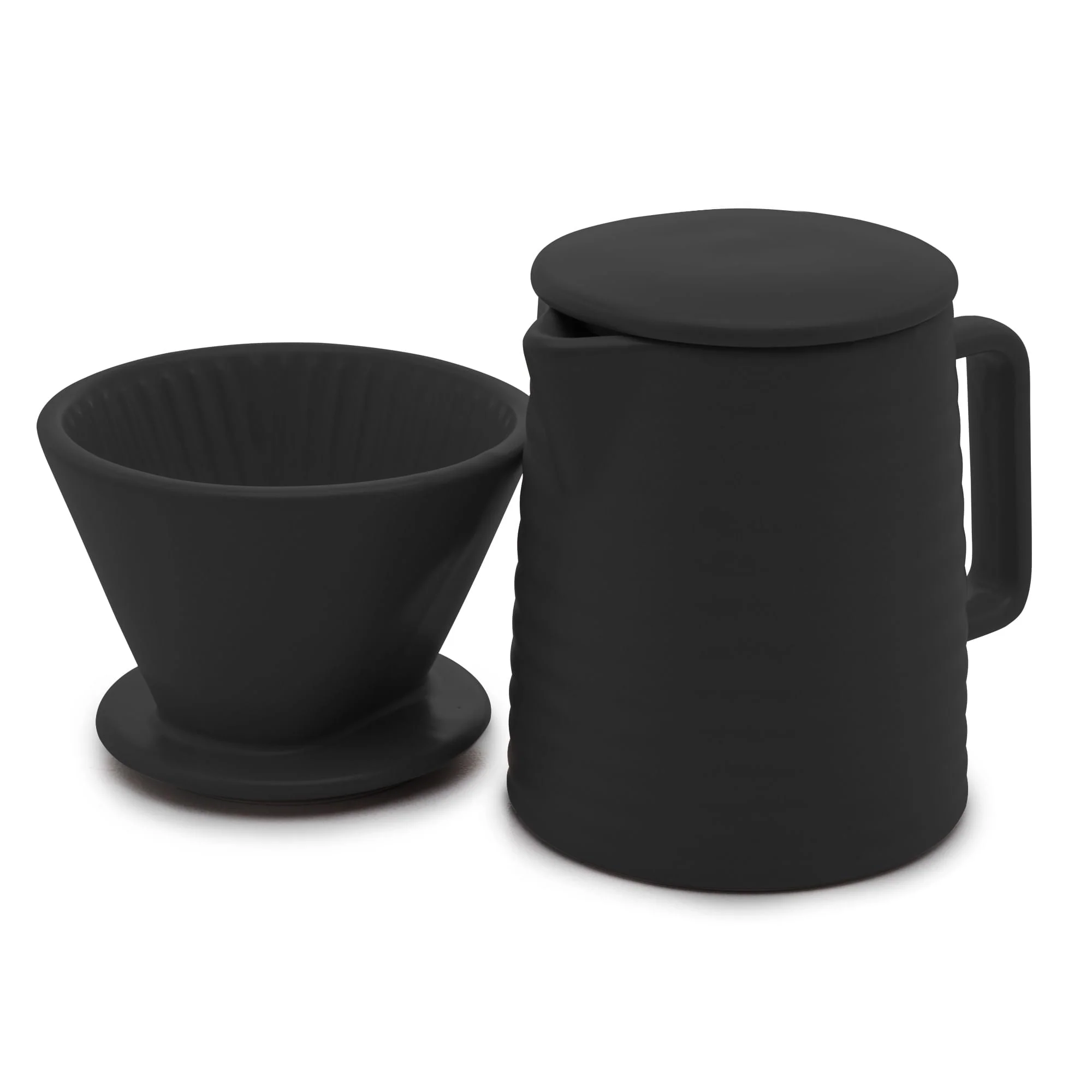 Bule com Tampa e Suporte para Filtro em Cerâmica Preta 600ml - Image 4