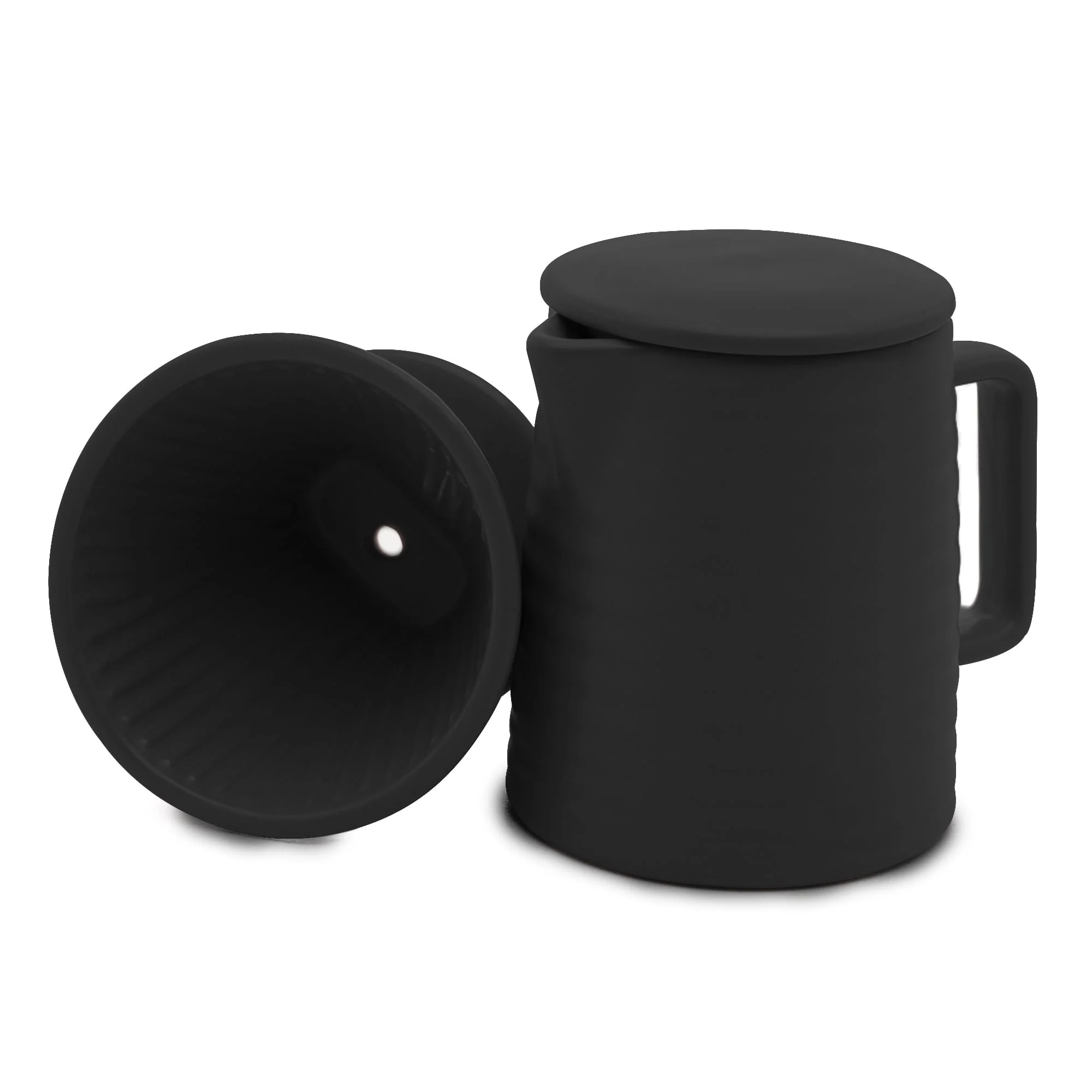 Bule com Tampa e Suporte para Filtro em Cerâmica Preta 600ml - Image 5