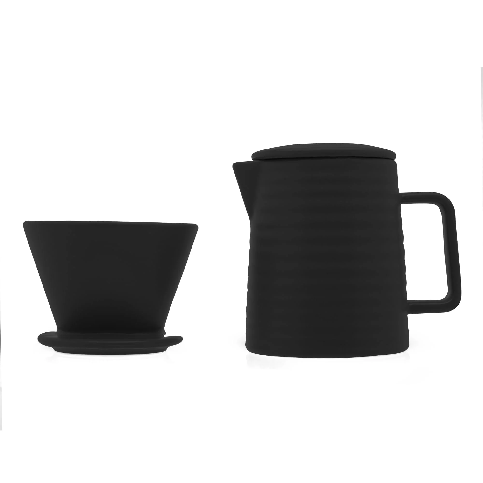 Bule com Tampa e Suporte para Filtro em Cerâmica Preta 600ml - Image 7